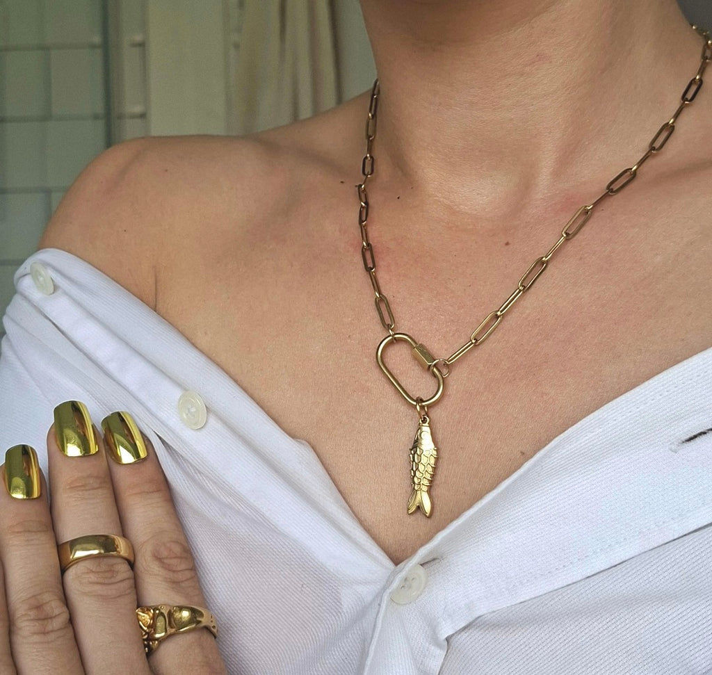 Fish Charm (Gold or Silver) compatible with our necklaces