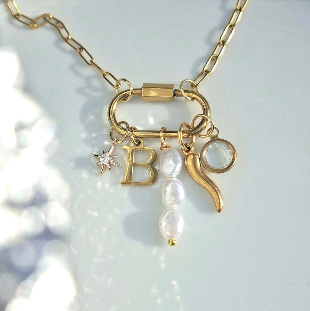 Letter Charms (Silver/Gold) compatible with our necklaces, bracelets