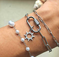 Customisable Carabiner Bracelet (silver/ gold)