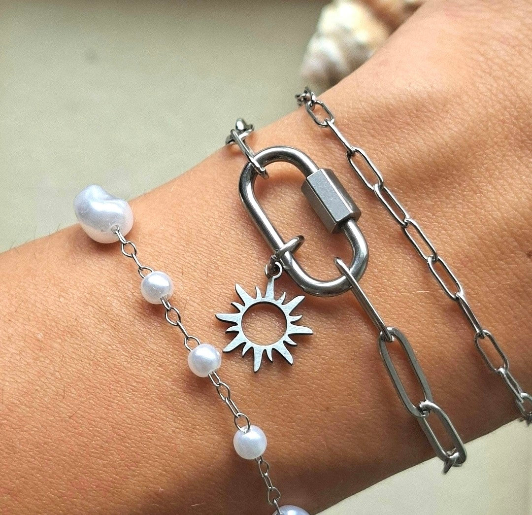 Customisable Carabiner Bracelet (silver/ gold)