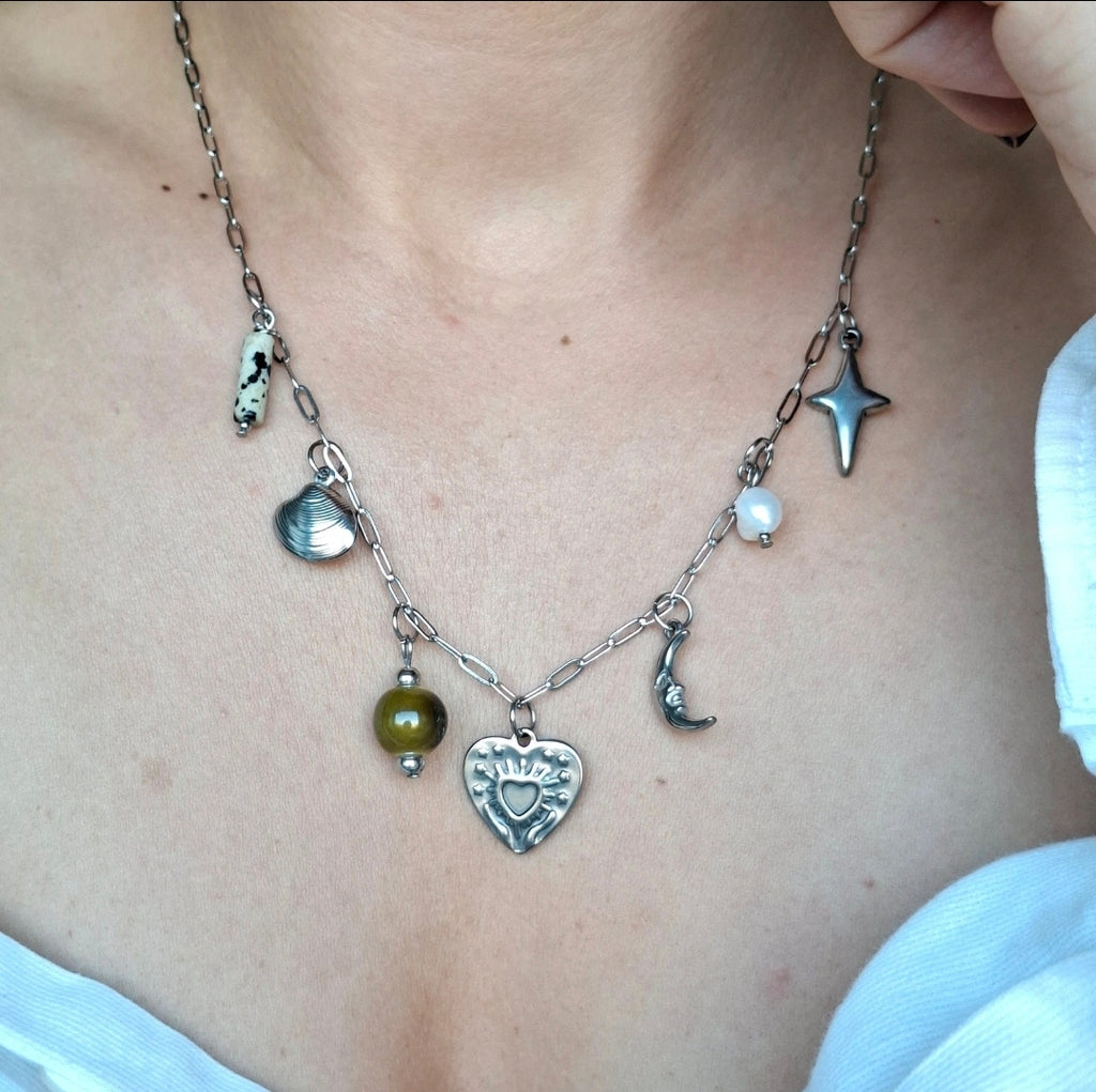 Customisable Charm Necklace (silver/ gold)