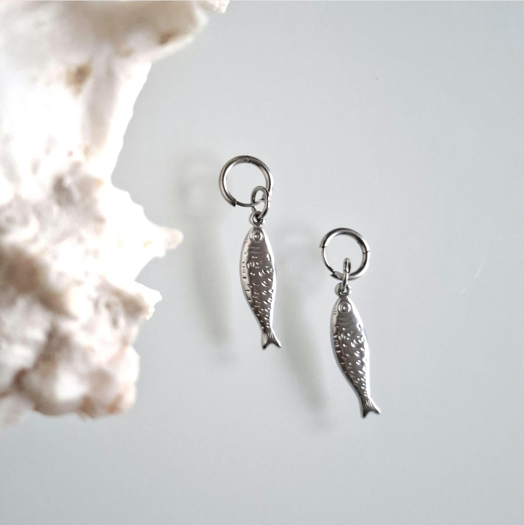 Customisable Charm Hoop Earrings (silver/ gold)