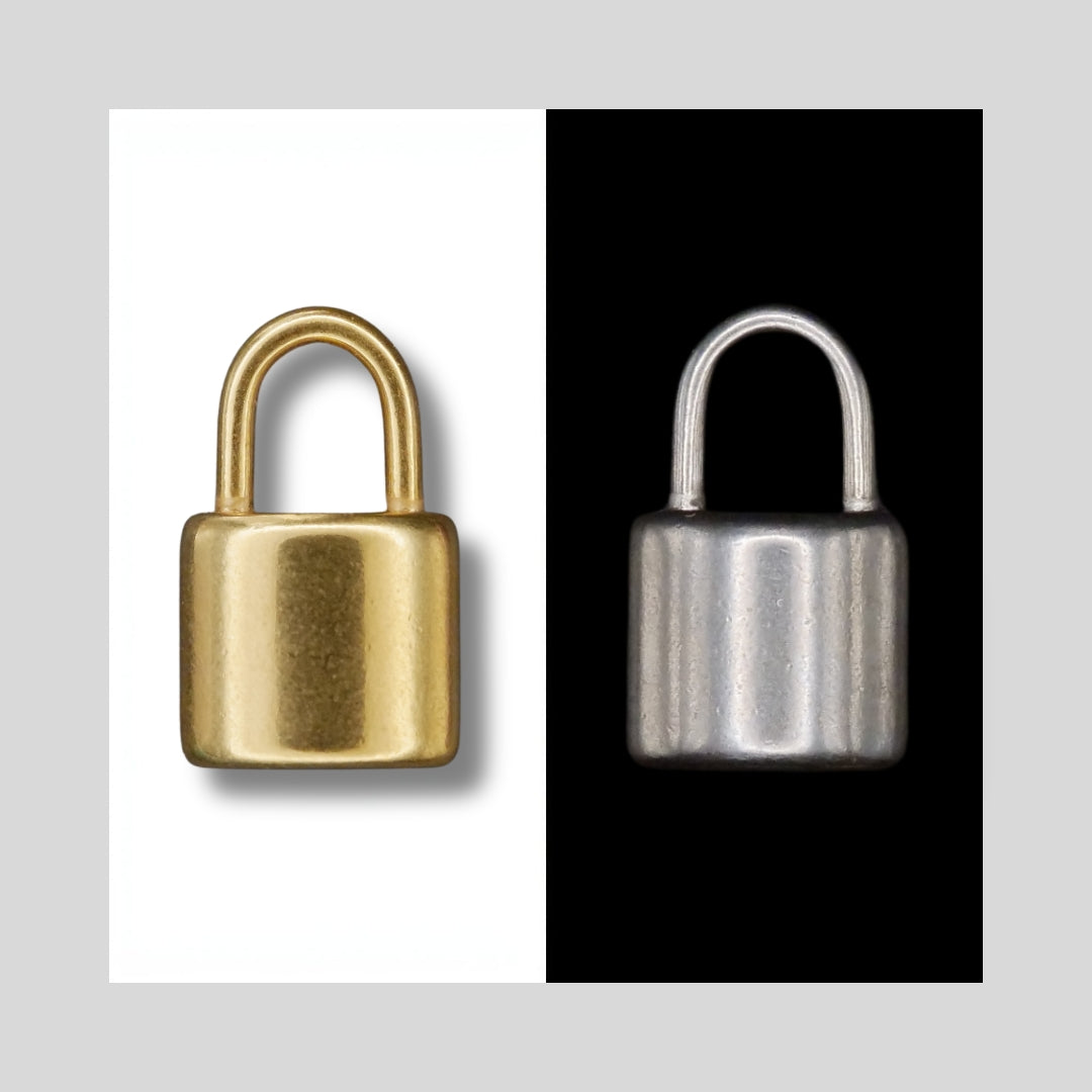 Padlock Charm (Silver or Gold) compatible with our necklaces