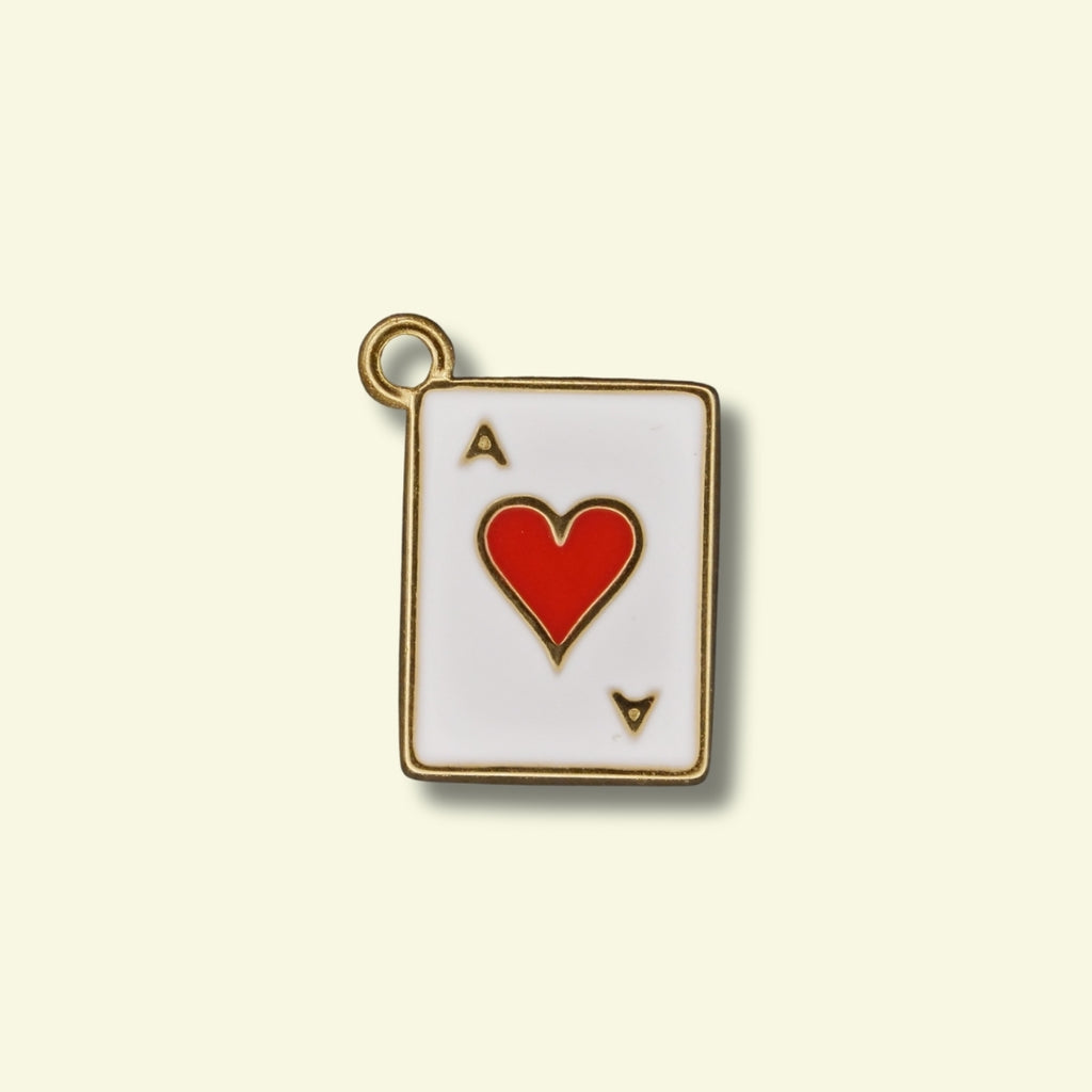 Playcard Charm (Silver or Gold) compatible with our necklaces