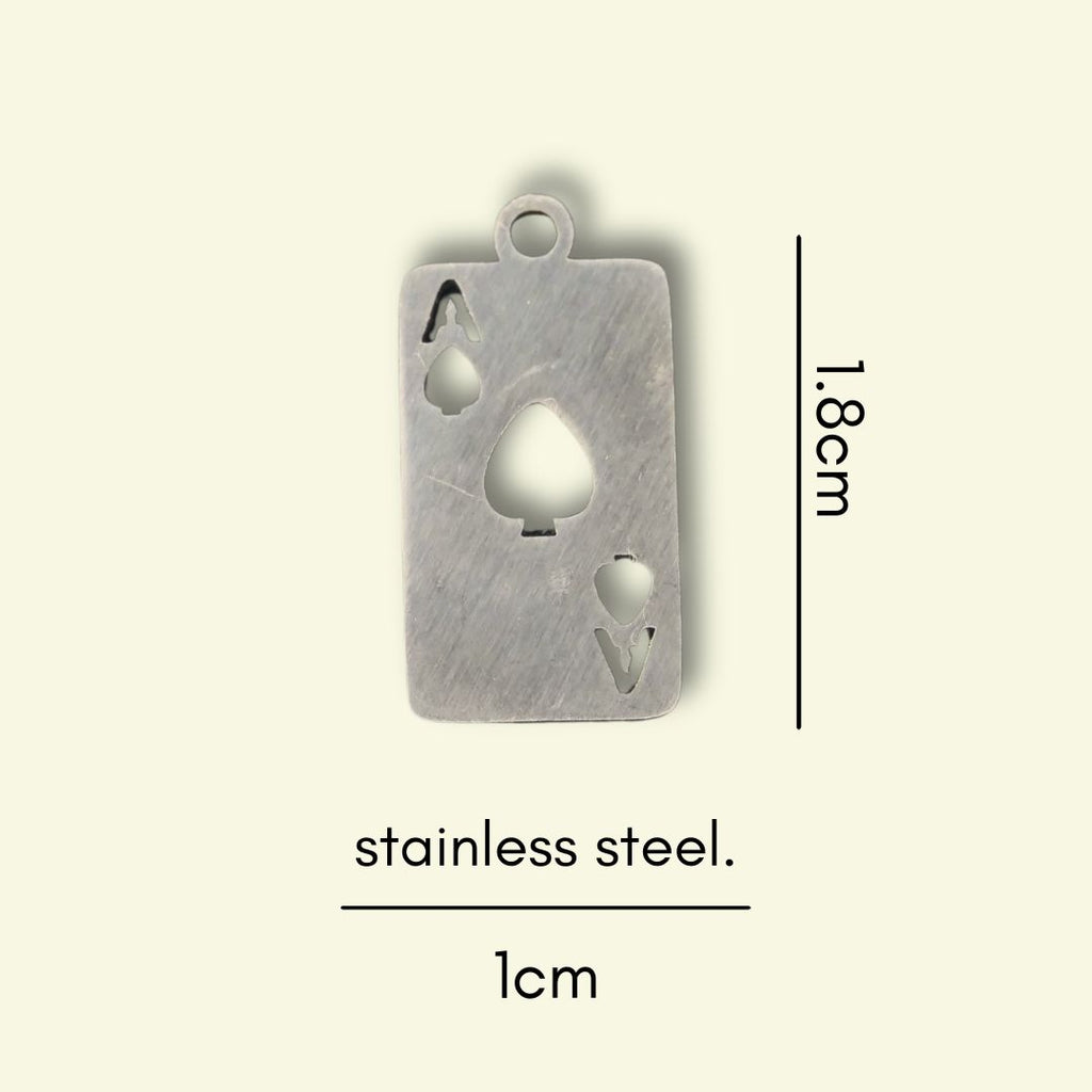 Playcard Charm (Gold or Silver) compatible with our necklaces