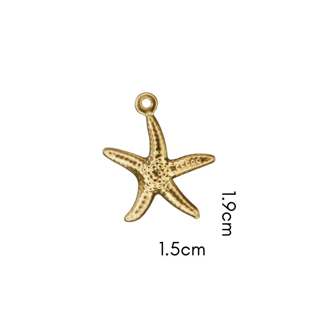 Starfish Charm (Silver or Gold) compatible with our necklaces