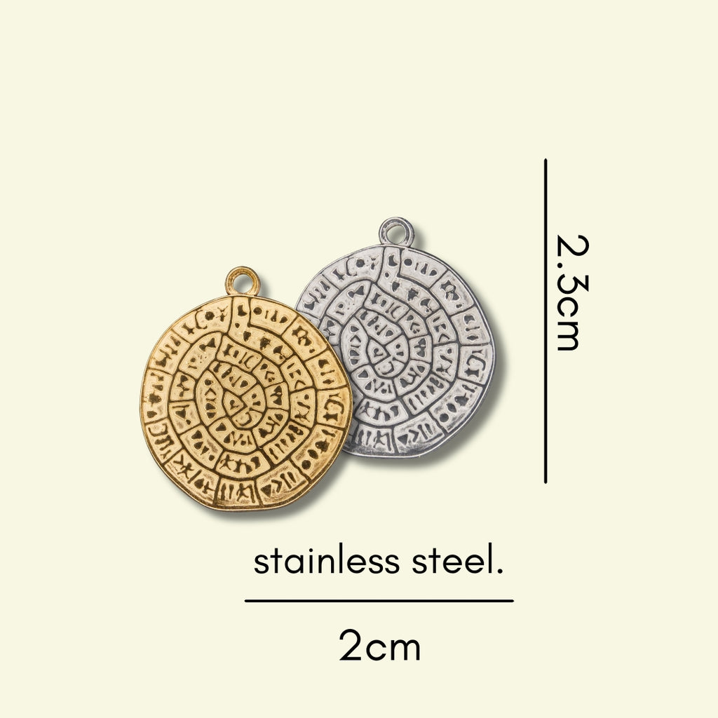 Coin Charm (Silver or Gold) compatible with our necklaces
