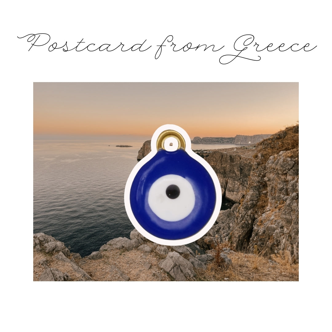 Evil Eye Charm (Silver or Gold) compatible with our necklaces