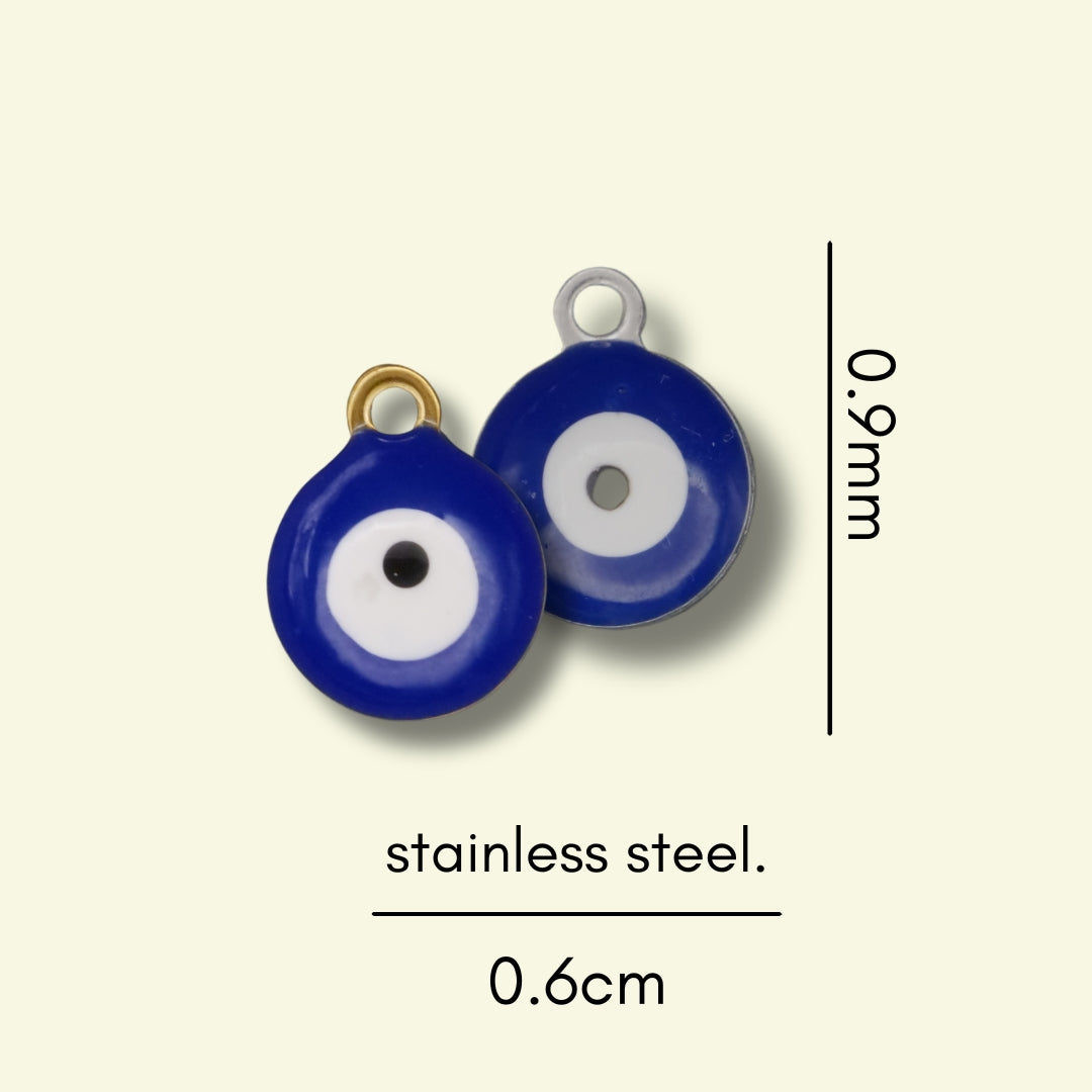 Evil Eye Charm (Silver or Gold) compatible with our necklaces