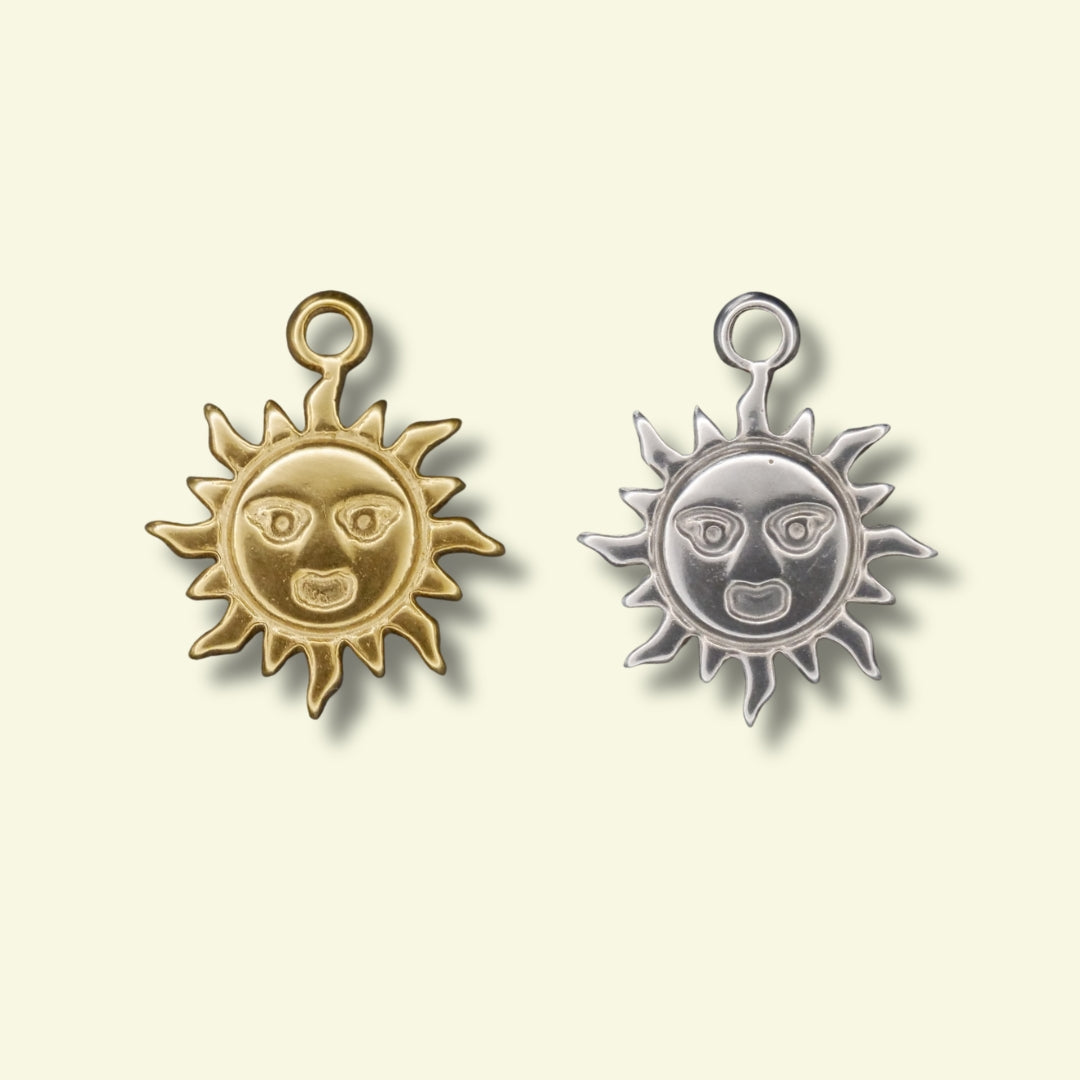 Sun Charm (Silver or Gold) compatible with our necklaces