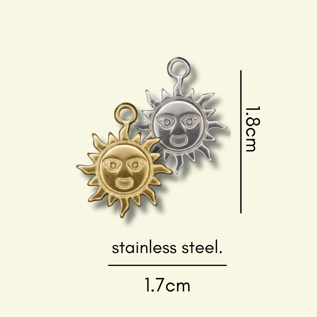 Sun Charm (Silver or Gold) compatible with our necklaces