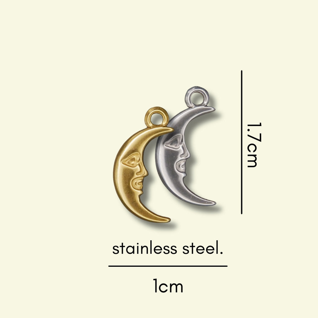 Moon Charm (Silver or Gold) compatible with our necklaces