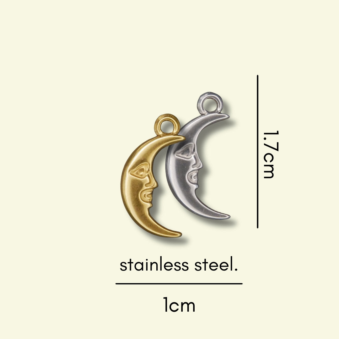 Moon Charm (Silver or Gold) compatible with our necklaces