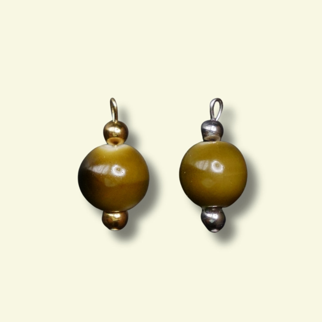 Olive Ceramic Charm (Silver or Gold) compatible with necklaces