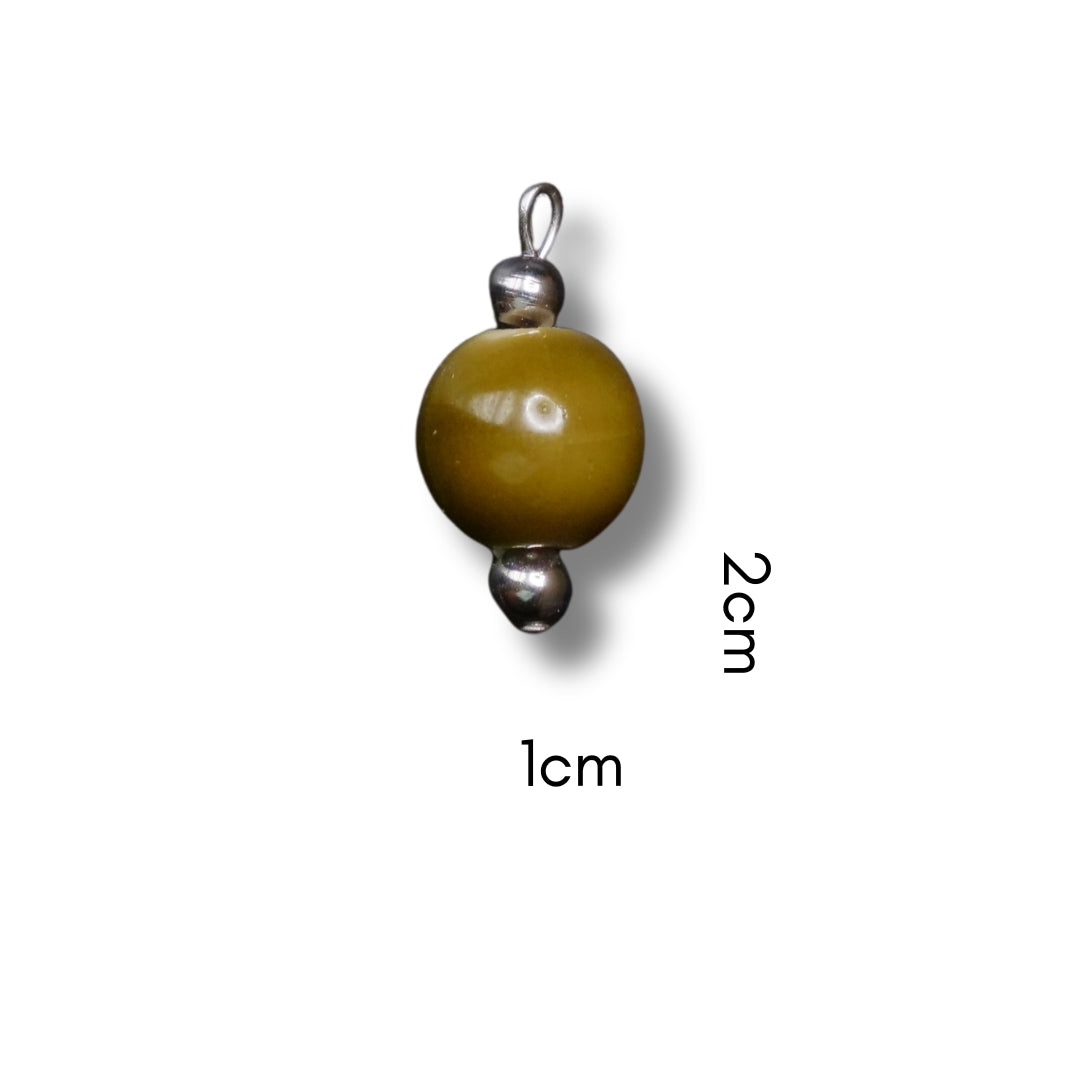 Olive Ceramic Charm (Silver or Gold) compatible with necklaces
