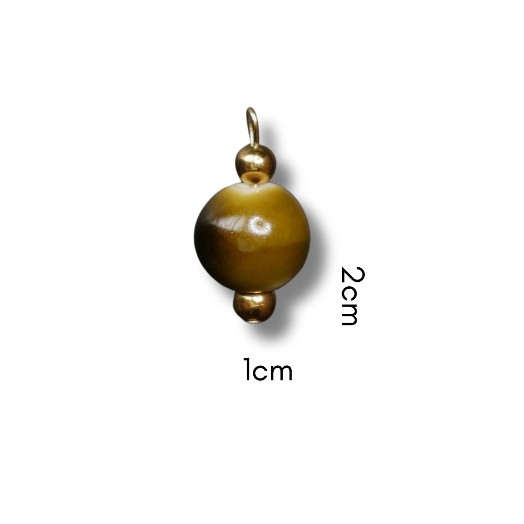 Olive Ceramic Charm (Silver or Gold) compatible with necklaces