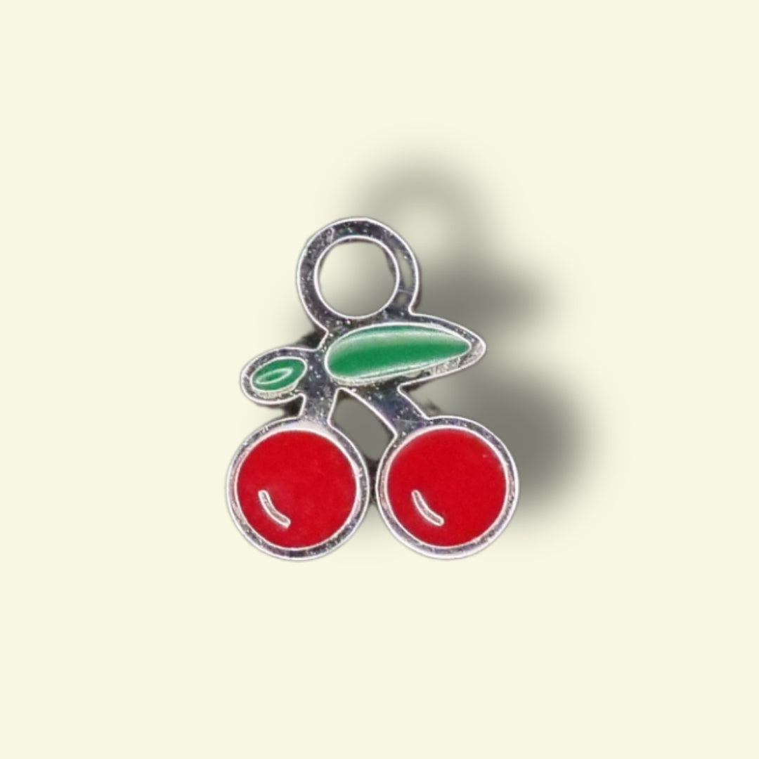 Cherry Charm (Silver) compatible with our necklaces, bracelets