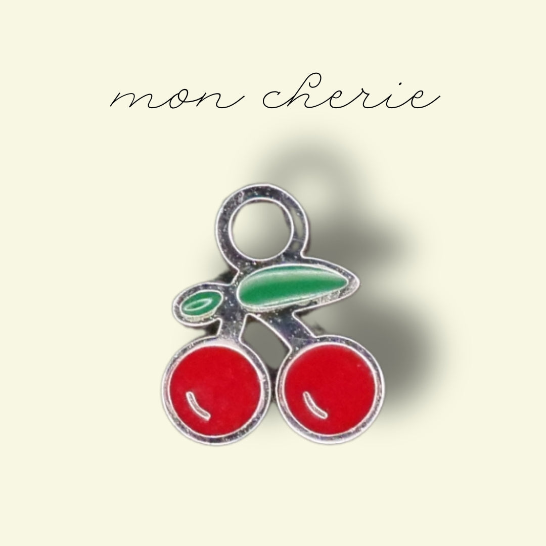 Cherry Charm (Silver) compatible with our necklaces, bracelets