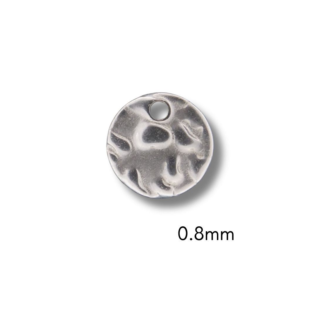 Irregular Coin Charm (Silver or Gold) compatible with our necklaces