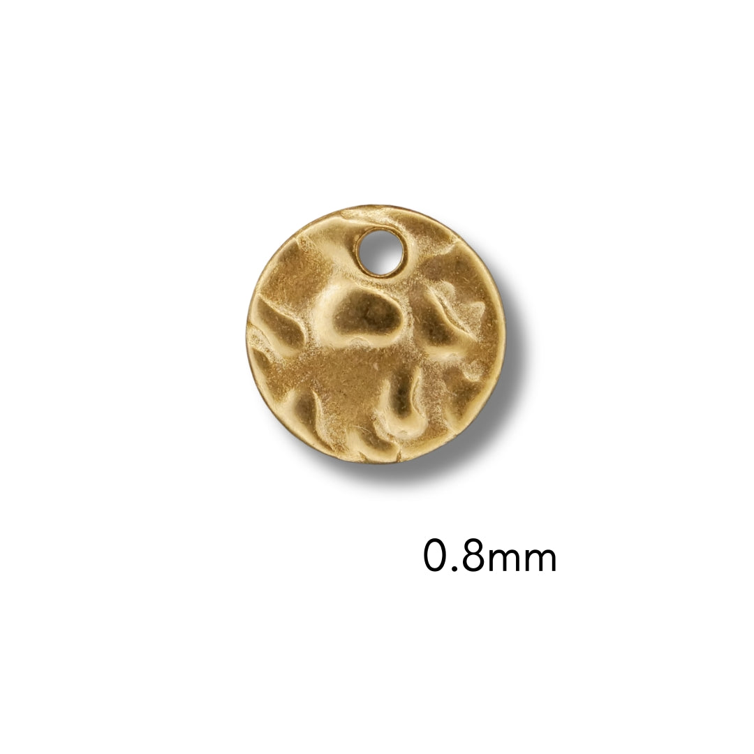 Irregular Coin Charm (Silver or Gold) compatible with our necklaces