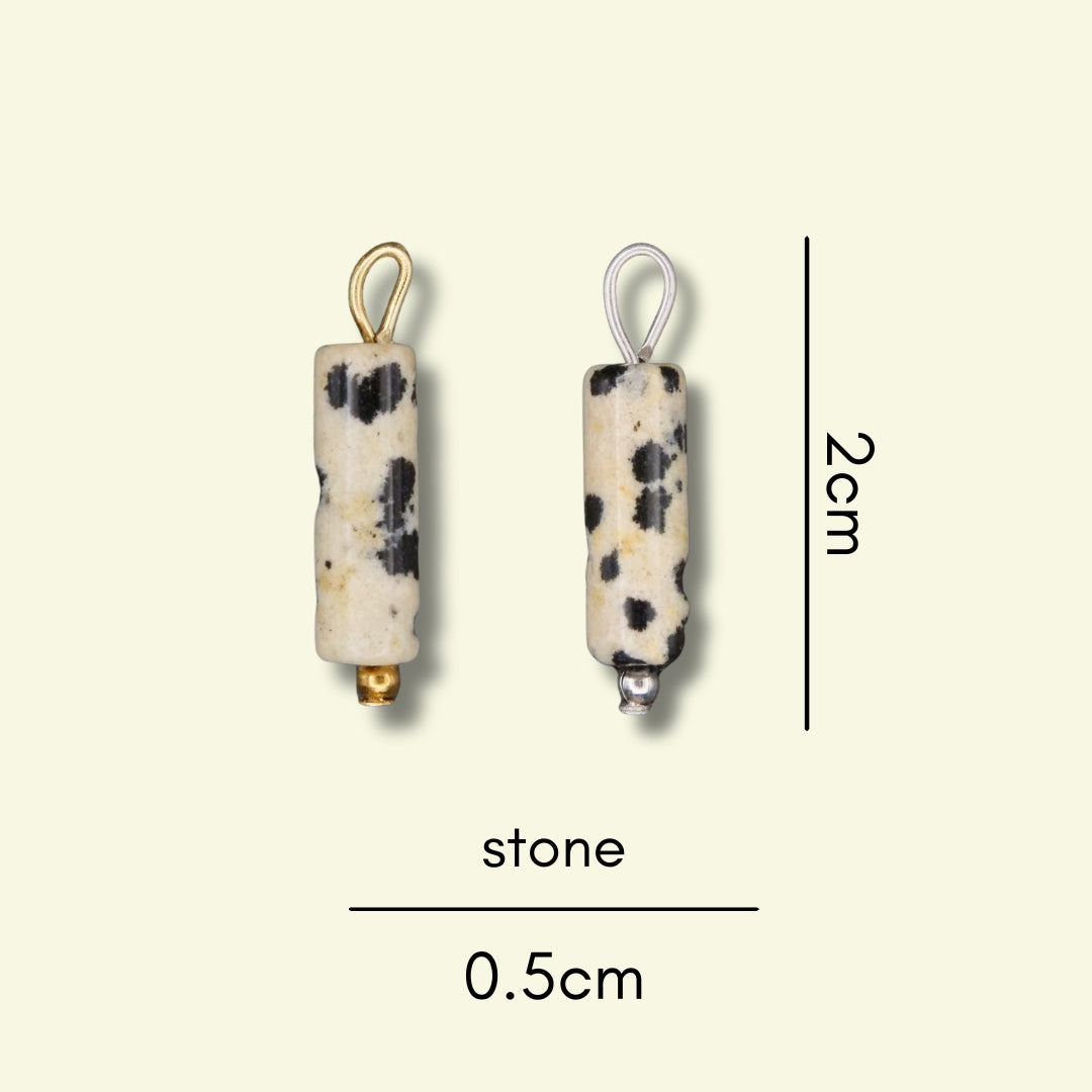 Spotted Stone Charm (Silver or Gold) compatible with our necklaces