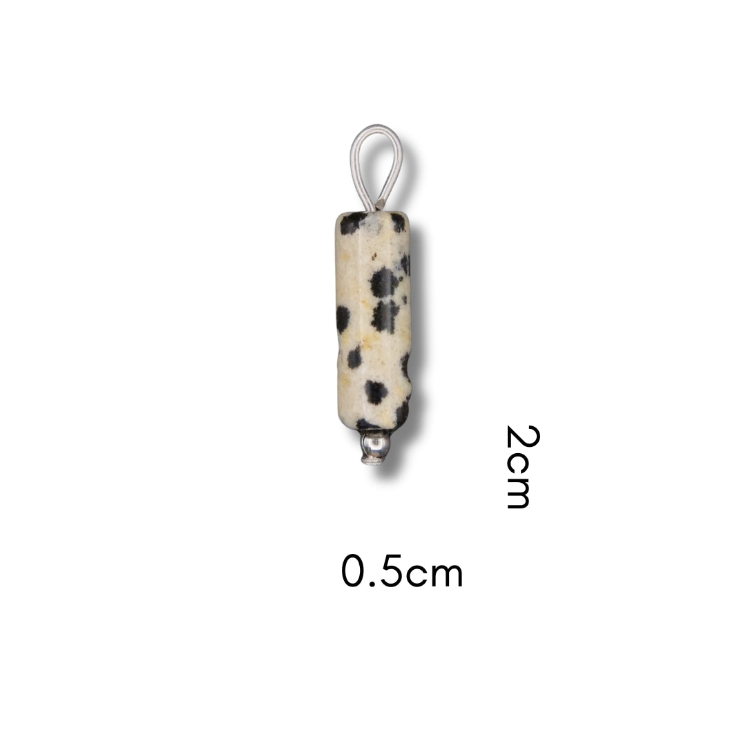 Spotted Stone Charm (Silver or Gold) compatible with our necklaces