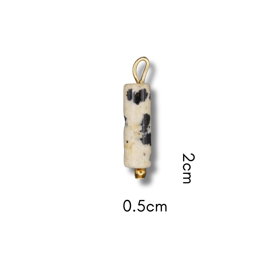 Spotted Stone Charm (Silver or Gold) compatible with our necklaces