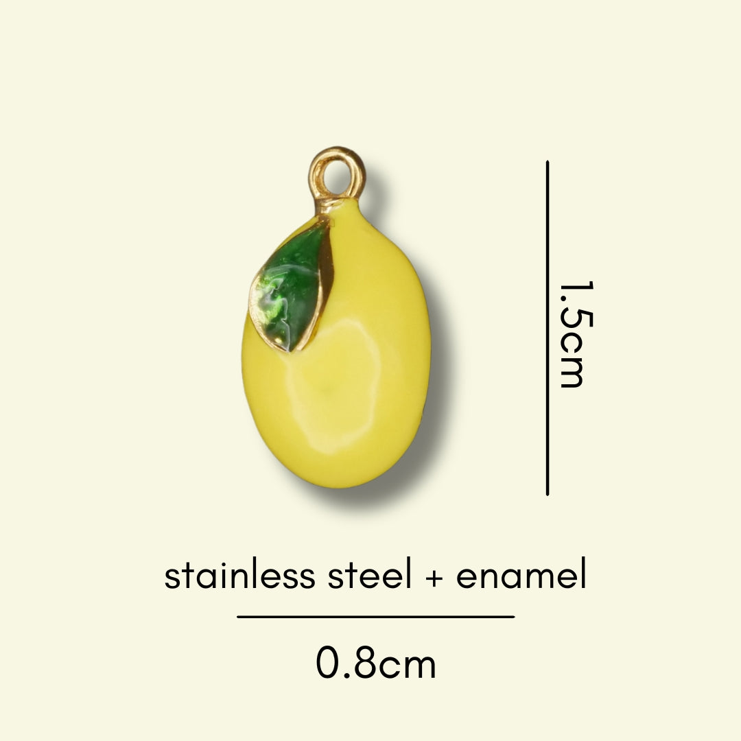 Lemon Charm (Gold) compatible with our necklaces
