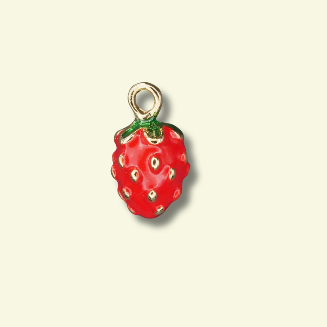 Strawberry Charm (Gold) compatible with our necklaces