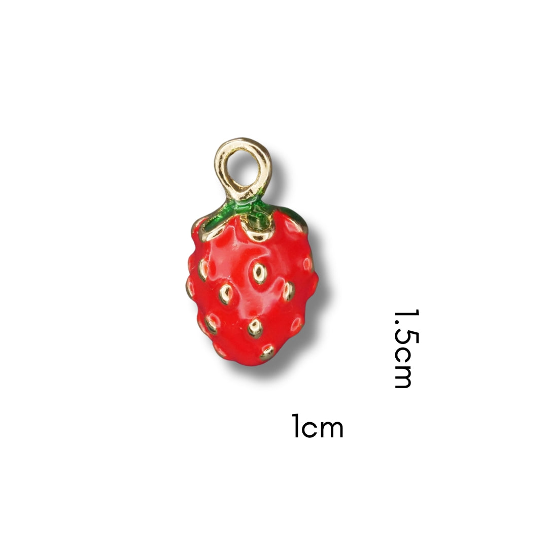 Strawberry Charm (Gold) compatible with our necklaces