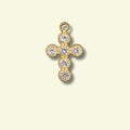 Cross with CV Stones Charm (Silver or Gold) compatible with our necklaces