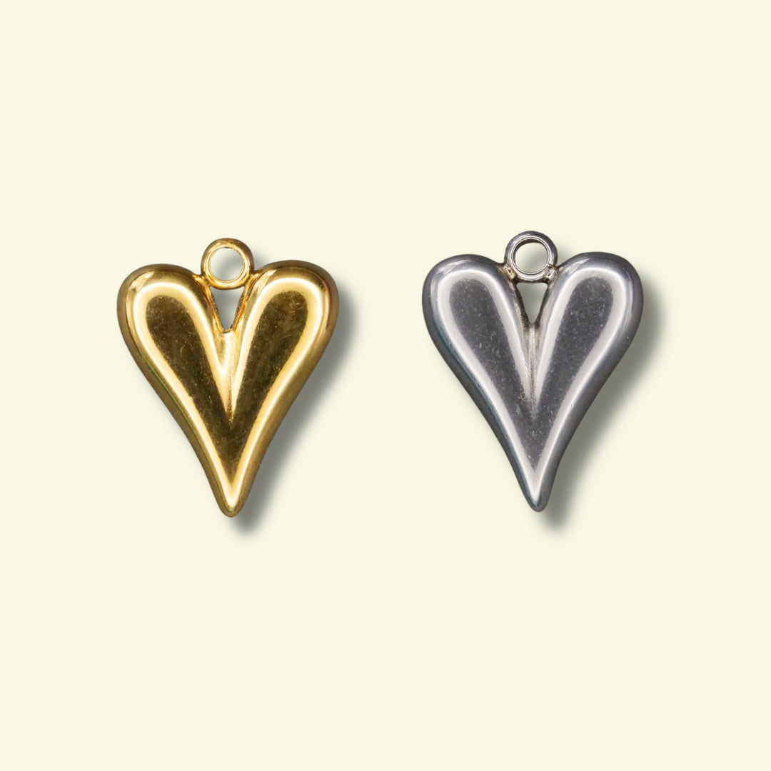 Classic Heart Charm (Silver or Gold) compatible with our necklaces