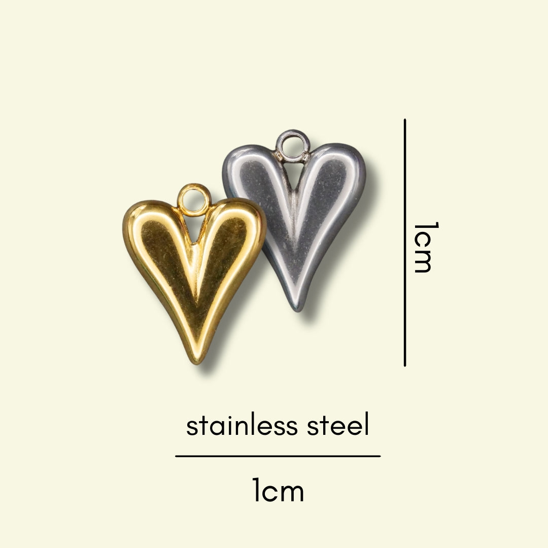 Classic Heart Charm (Silver or Gold) compatible with our necklaces