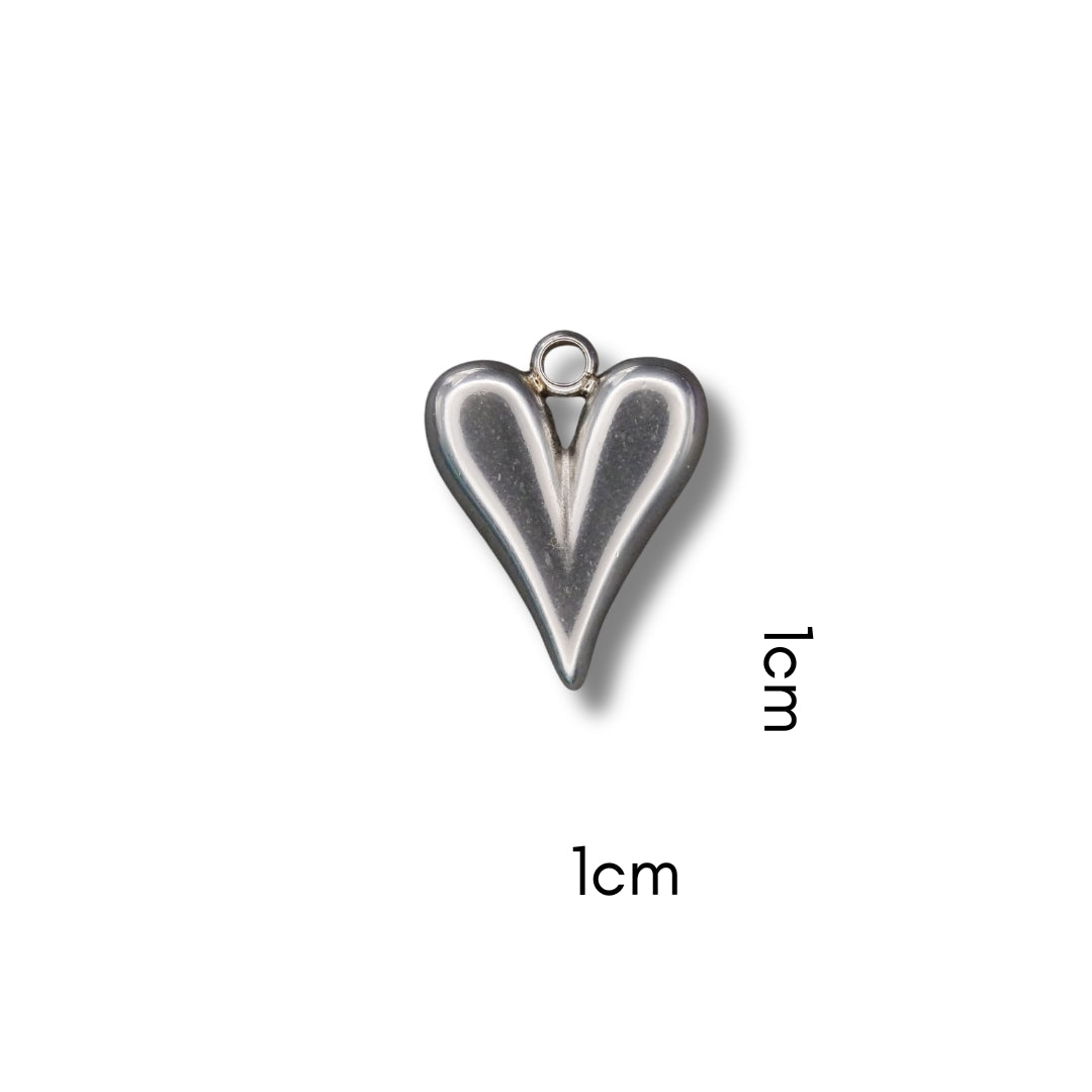 Classic Heart Charm (Silver or Gold) compatible with our necklaces