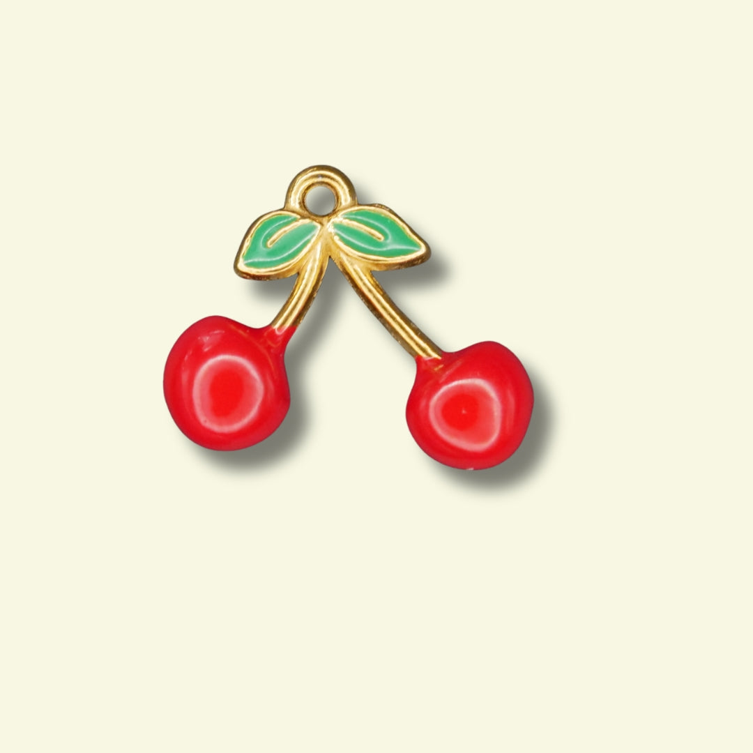 Cherry Charm (2 Gold Options) compatible with our necklaces