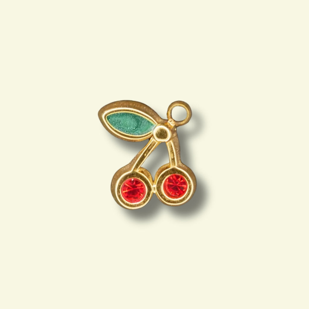 Cherry Charm (2 Gold Options) compatible with our necklaces