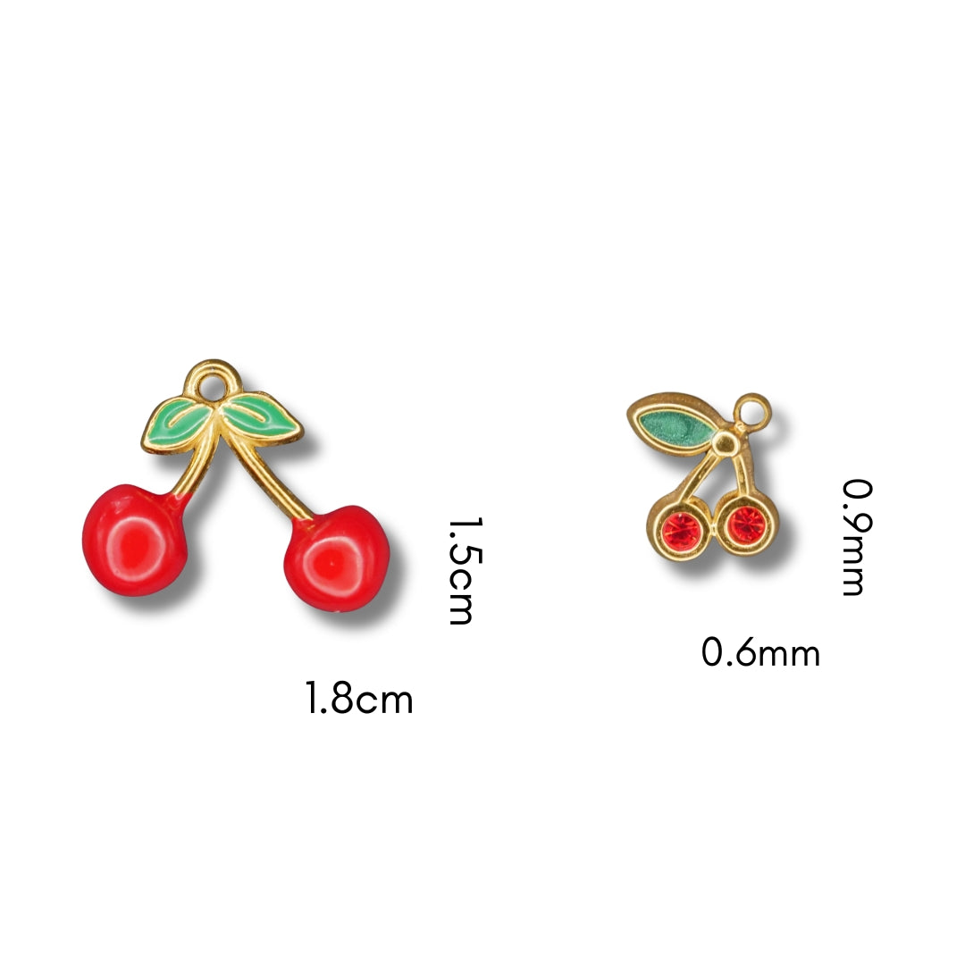 Cherry Charm (2 Gold Options) compatible with our necklaces