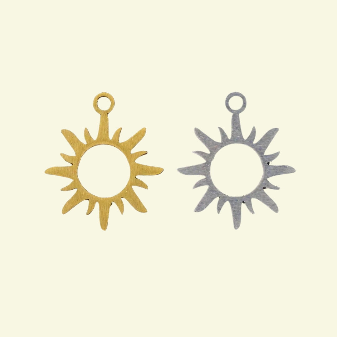 Tiny Sun Charm (Silver or Gold) compatible with our necklaces