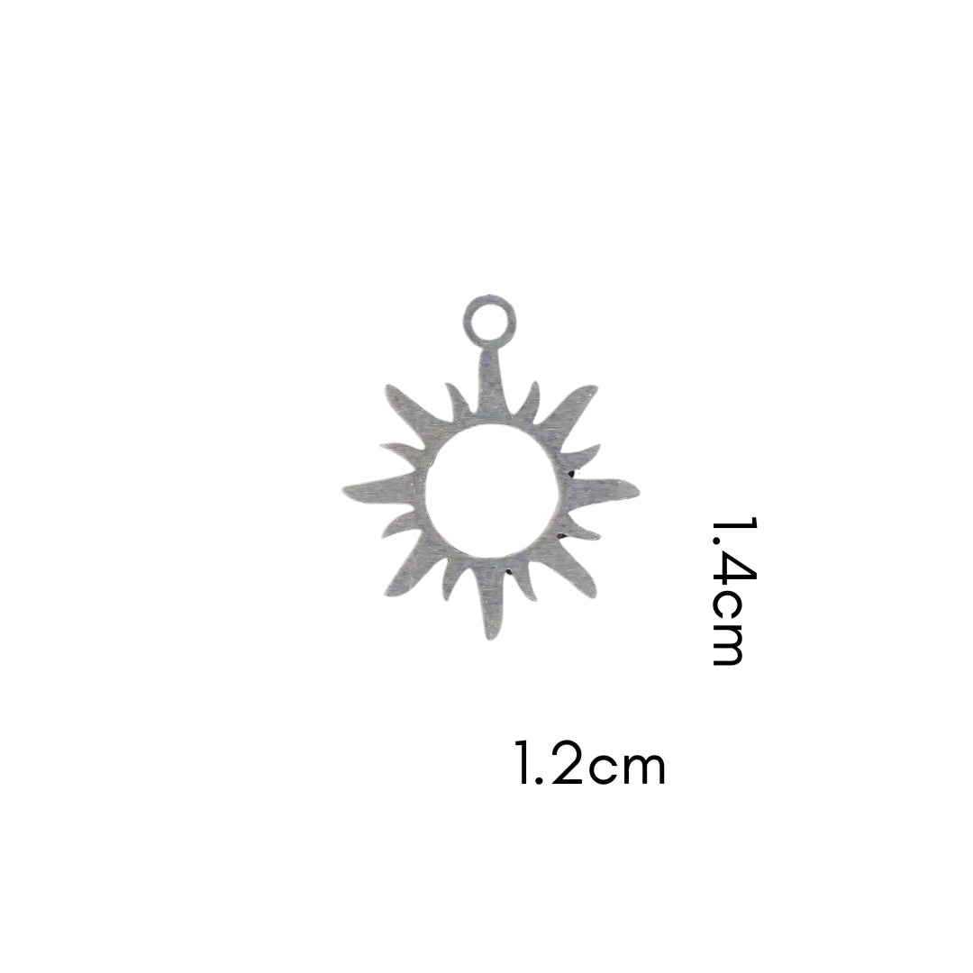 Tiny Sun Charm (Silver or Gold) compatible with our necklaces