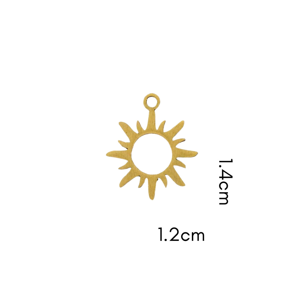 Tiny Sun Charm (Silver or Gold) compatible with our necklaces