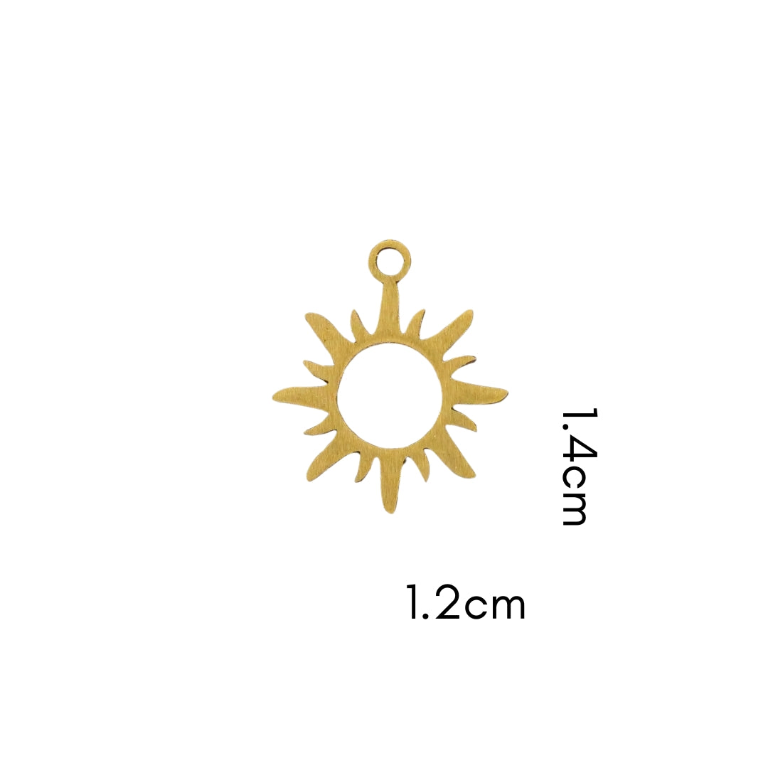 Tiny Sun Charm (Silver or Gold) compatible with our necklaces