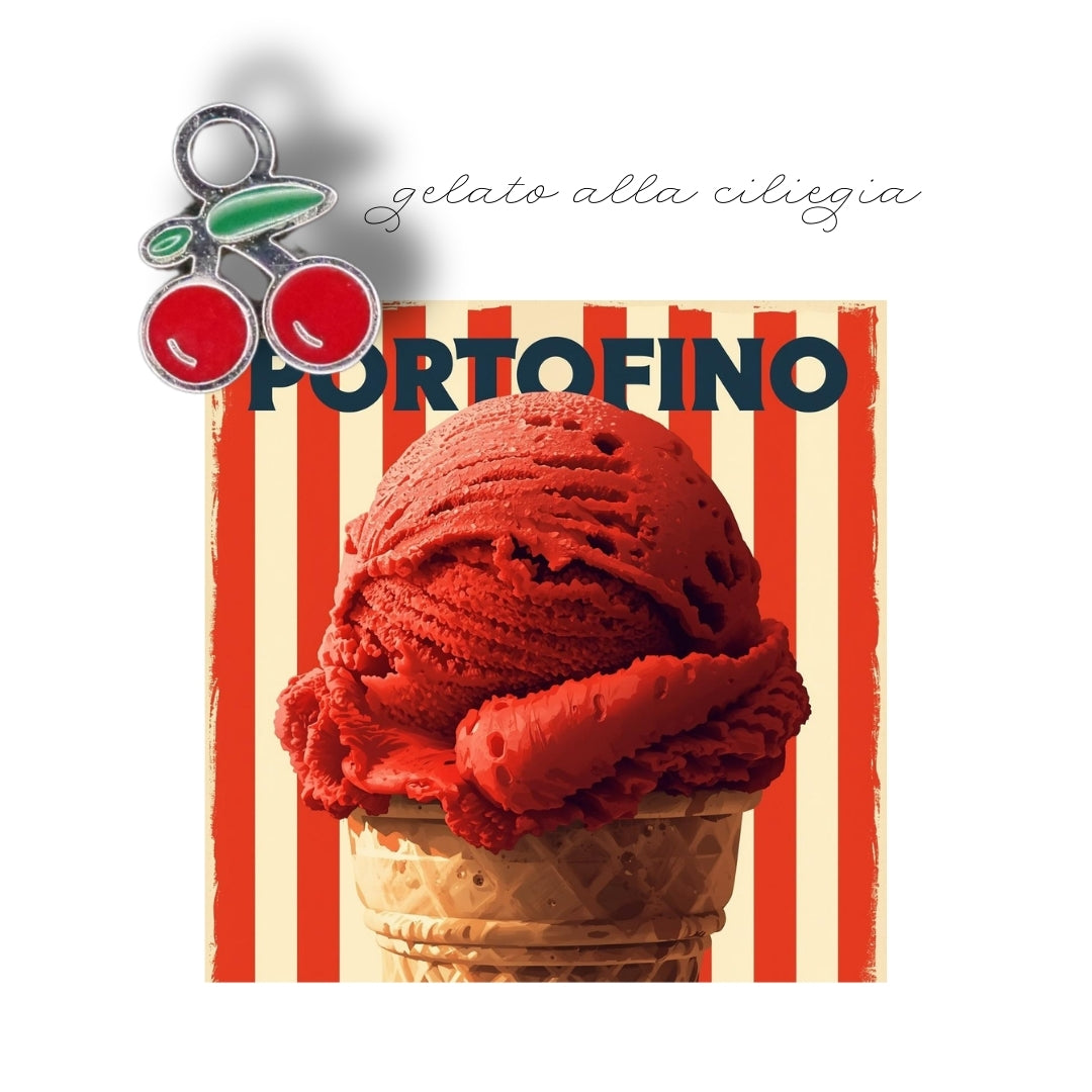 Cherry Charm (Silver) compatible with our necklaces, bracelets