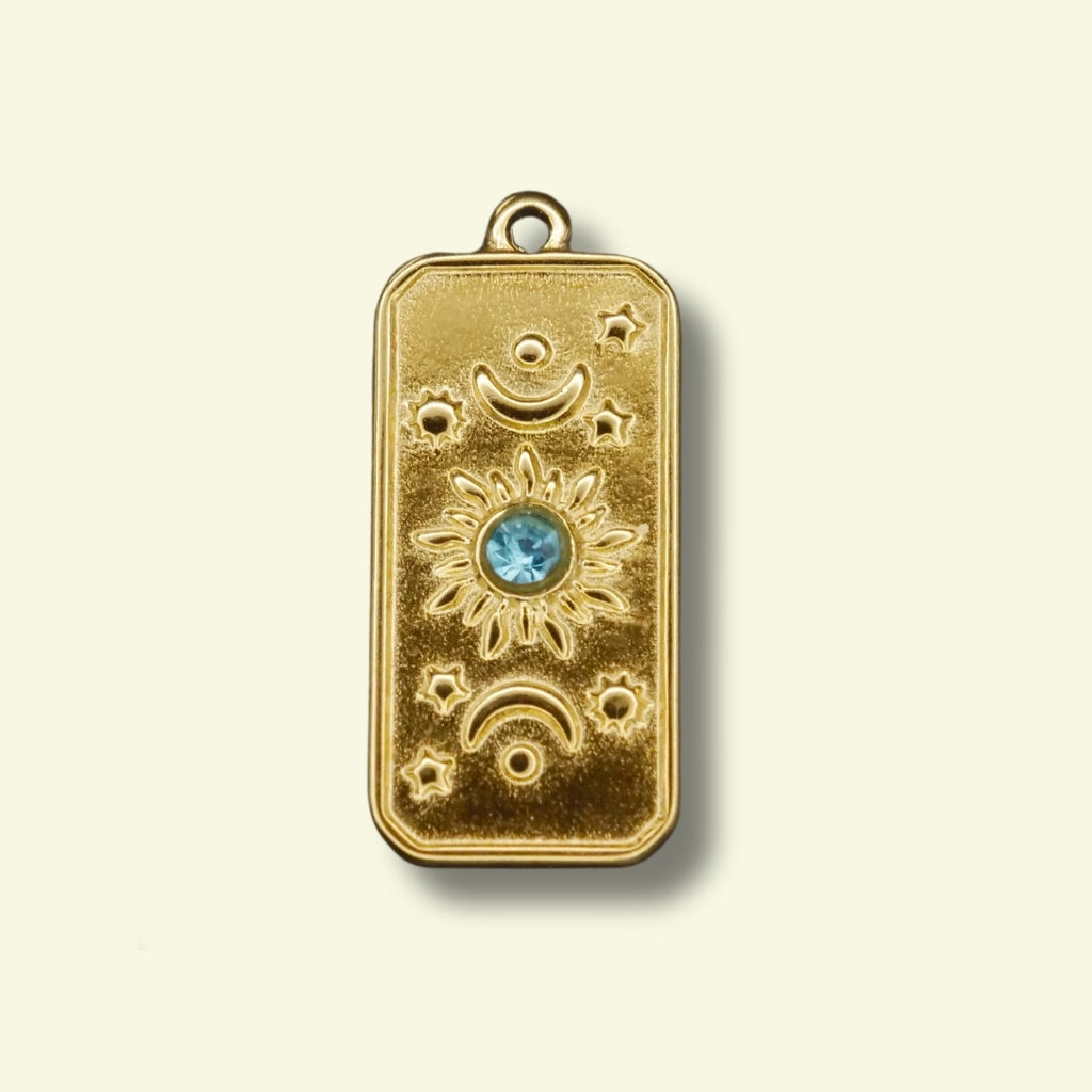 Sun Moon Talisman Card Charm (Gold only) compatible with our necklaces