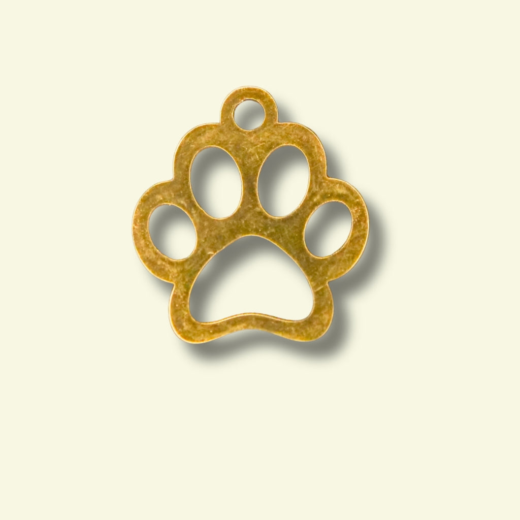 Dog Paw Charm (Silver or Gold) compatible with our necklaces