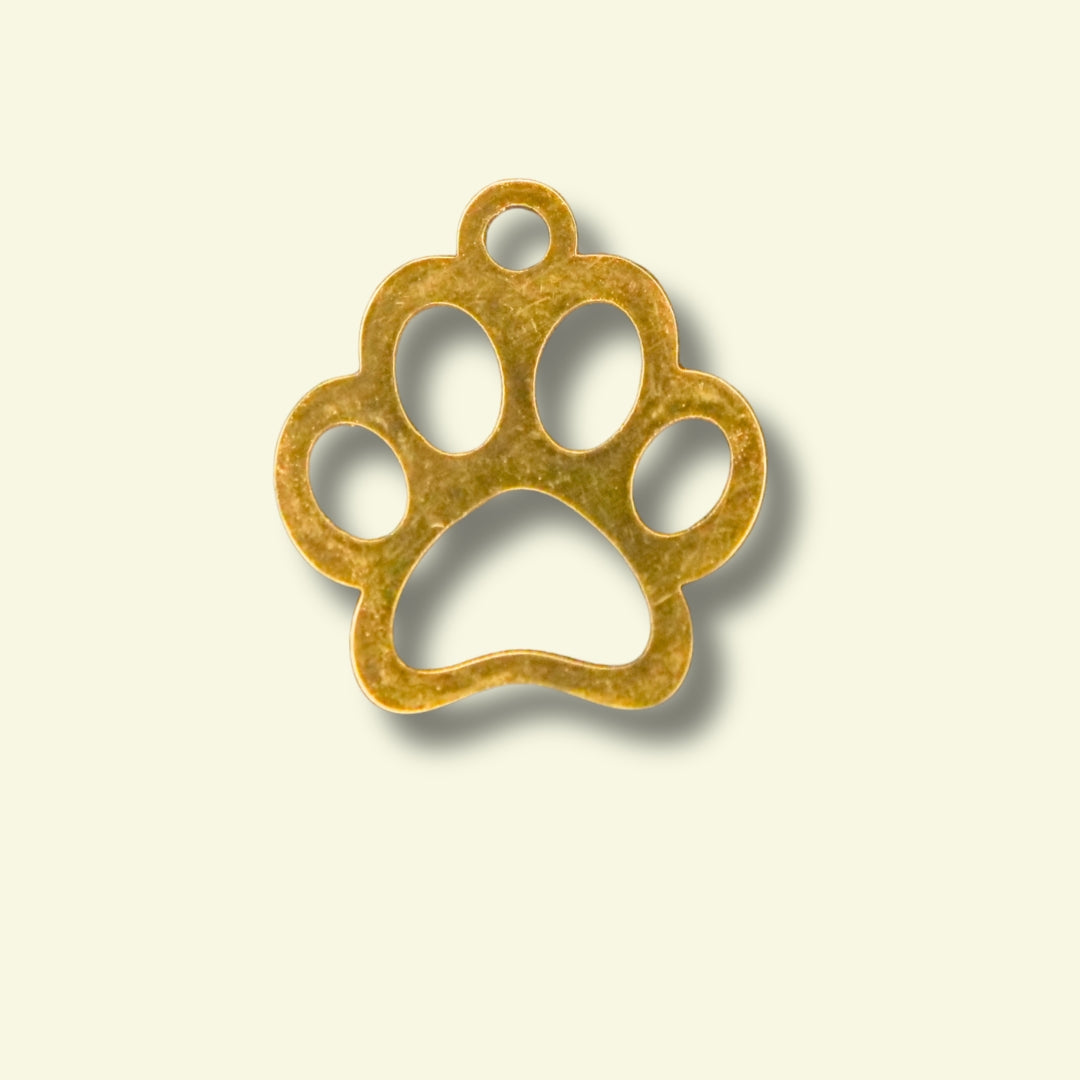 Dog Paw Charm (Silver or Gold) compatible with our necklaces