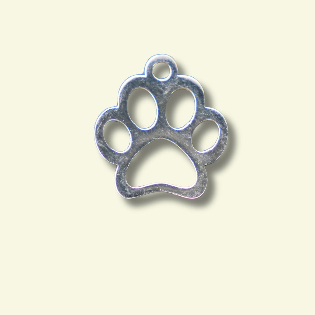 Dog Paw Charm (Silver or Gold) compatible with our necklaces