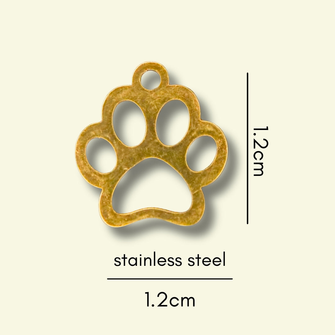 Dog Paw Charm (Silver or Gold) compatible with our necklaces