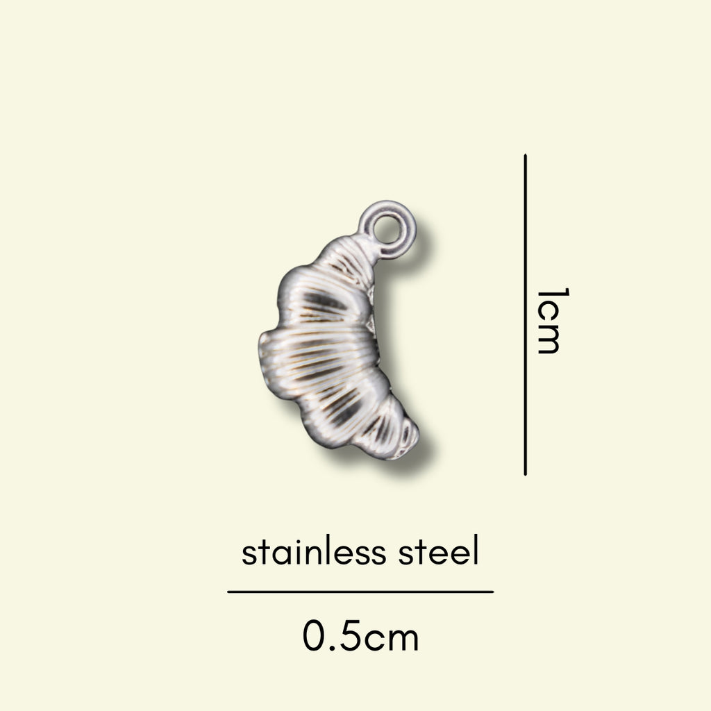 Croissant Charm (Silver or Gold) compatible with our necklaces