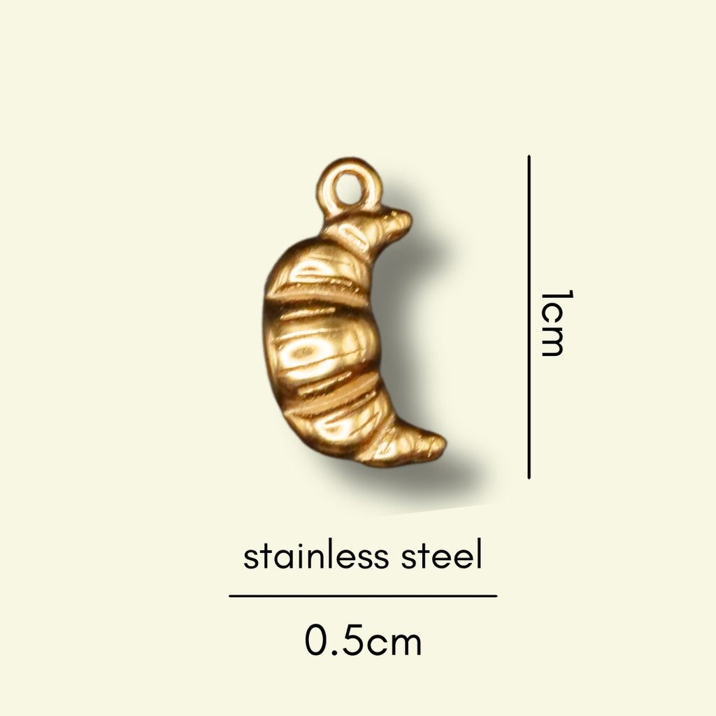 Croissant Charm (Silver or Gold) compatible with our necklaces