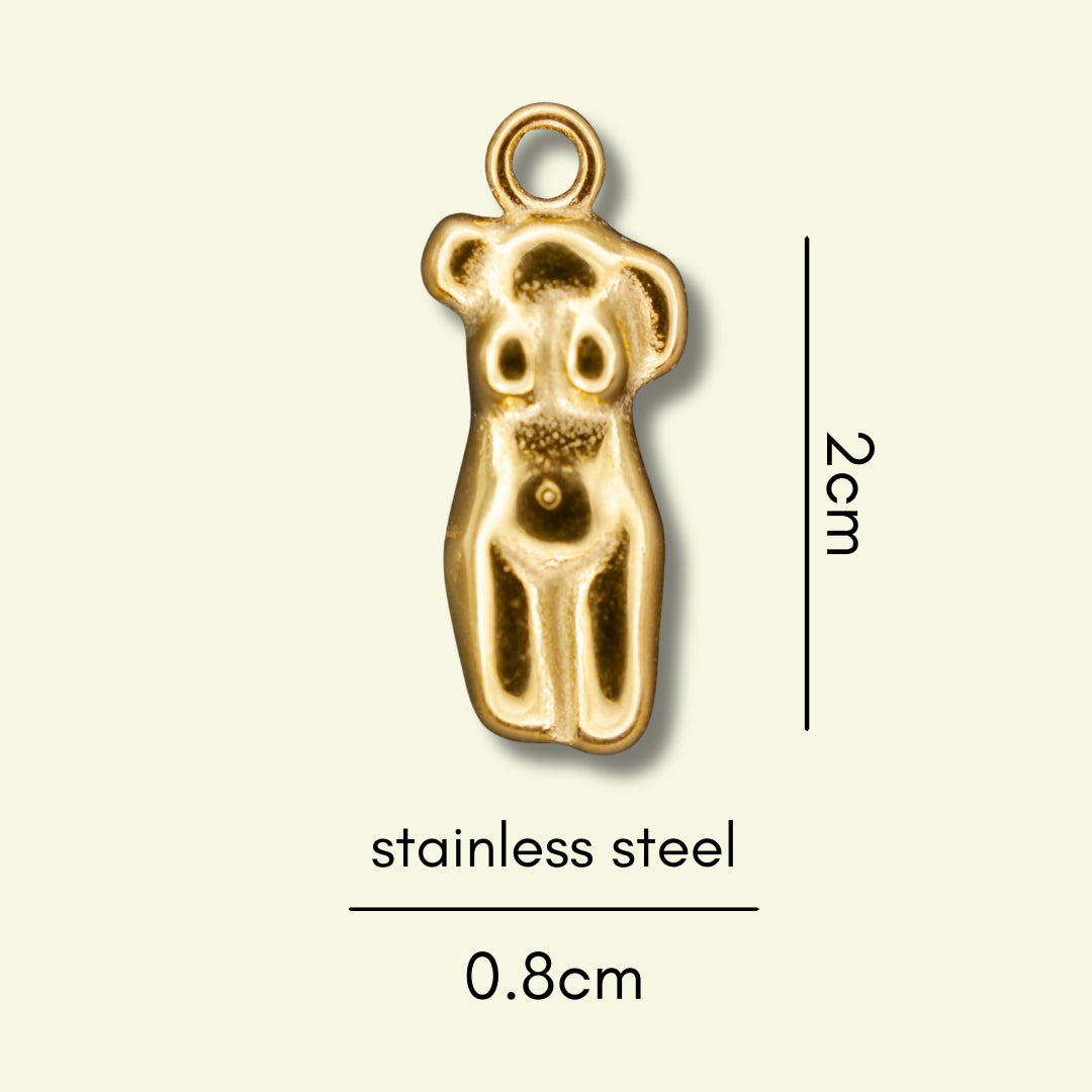 Female Body Charm (Gold only) compatible with our necklaces
